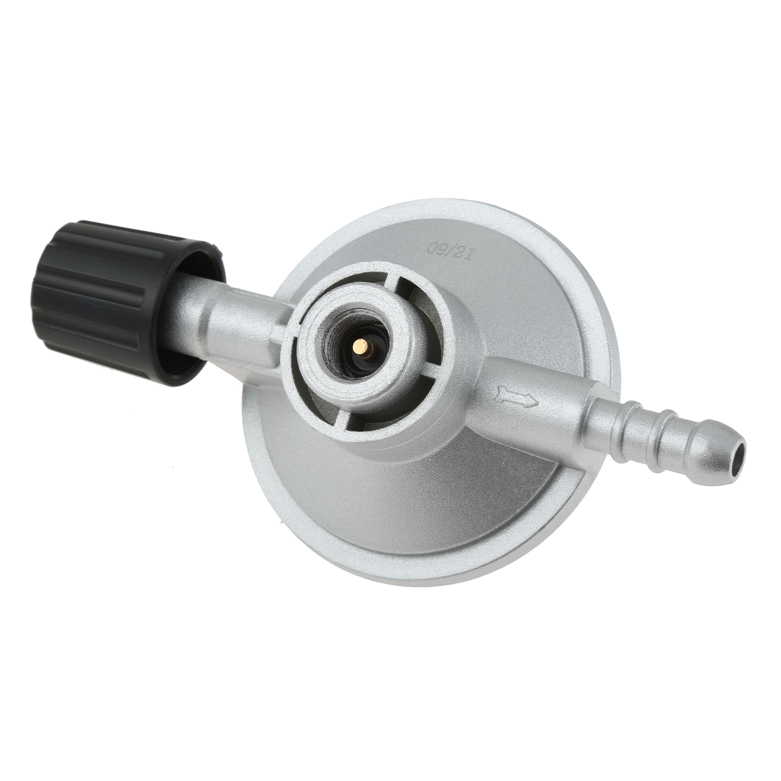 Estufa para acampar al aire libre, válvula de botella de eliminación de 1LB, flujo ajustable, regulador de propano de baja presión, conexión de manguera de púas de 8mm, 7/16 pulgadas