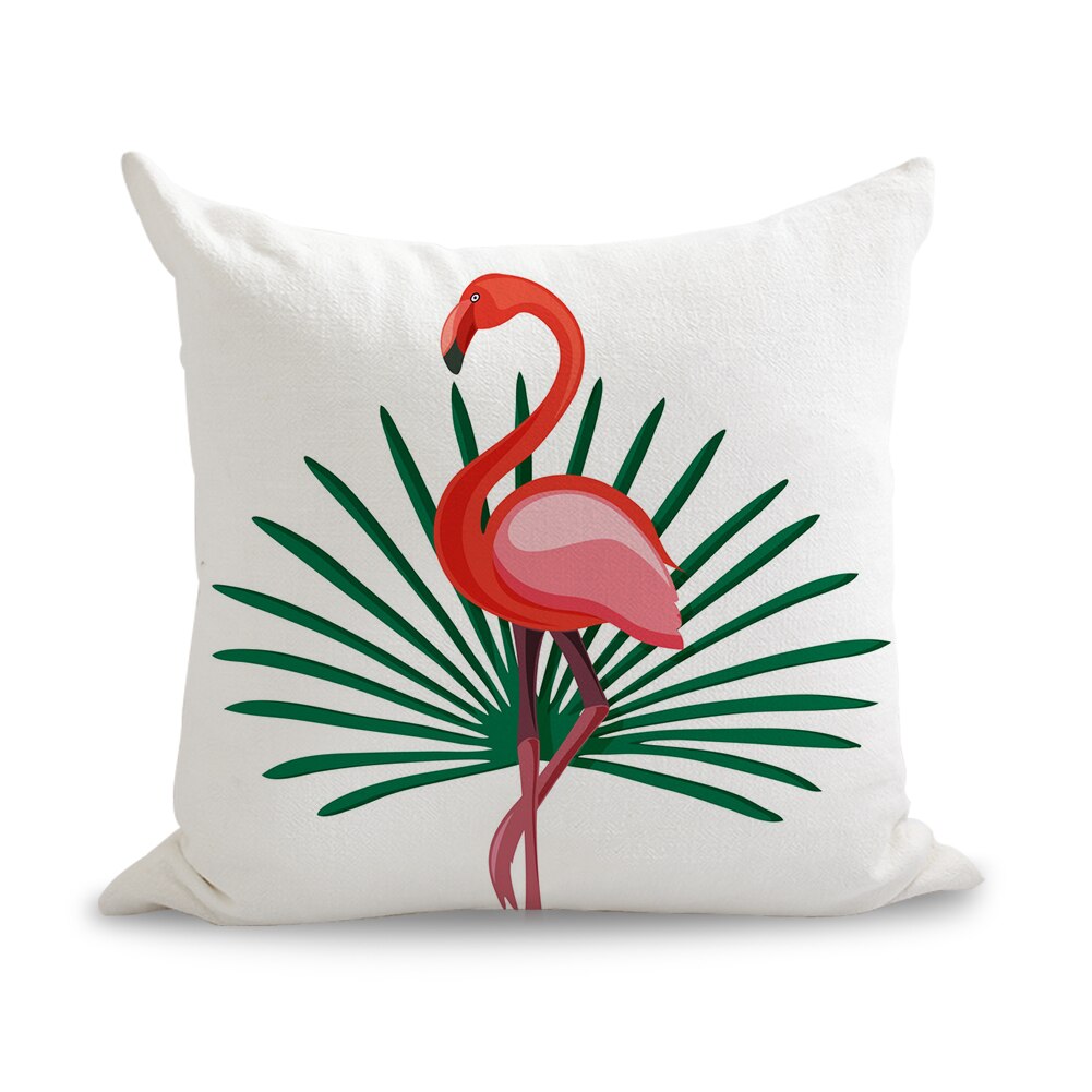 Endeløs sommer pink flamingo puder hør sofa sæde pude pude boligindretning