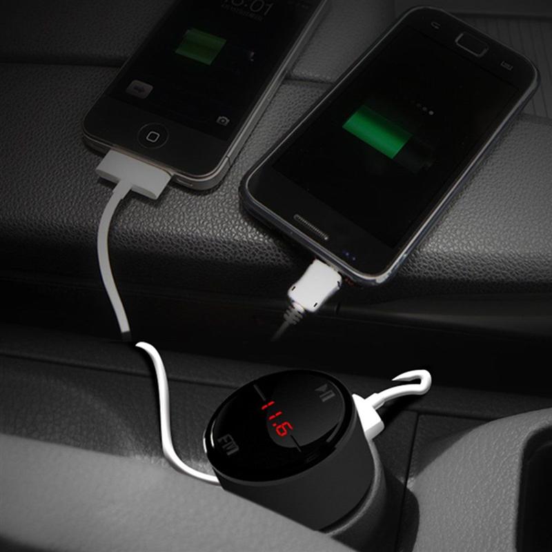 Fm-lähetin langaton autoradio autoon  mp3 -soitin musiikkilevy kaiutinpuhelin auton tupakansytytin usb-laturi puhelimen laturiin