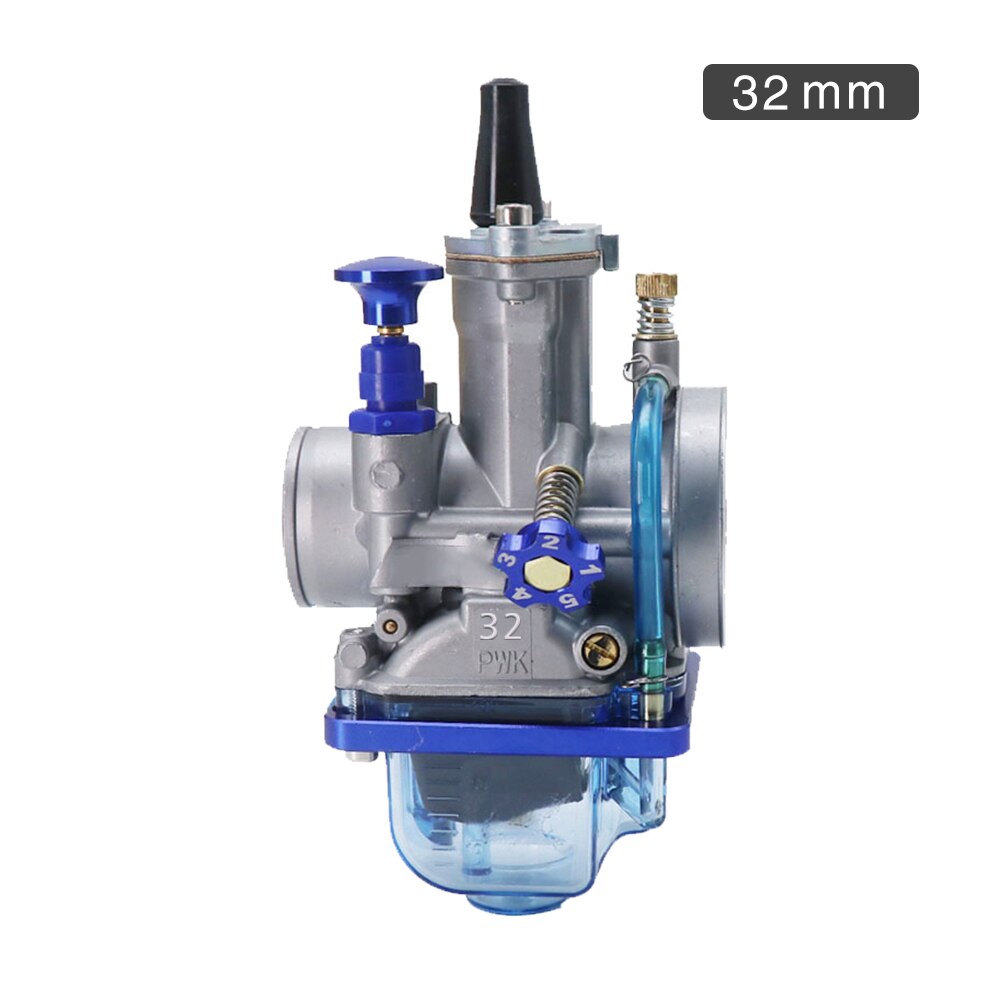 ZSDTRP-carburador para motocicleta Keihin Power Jet PWK, cubierta transparente azul, para 28, 30, 32, 34mm, 2T, 4T: 32mm PWK III