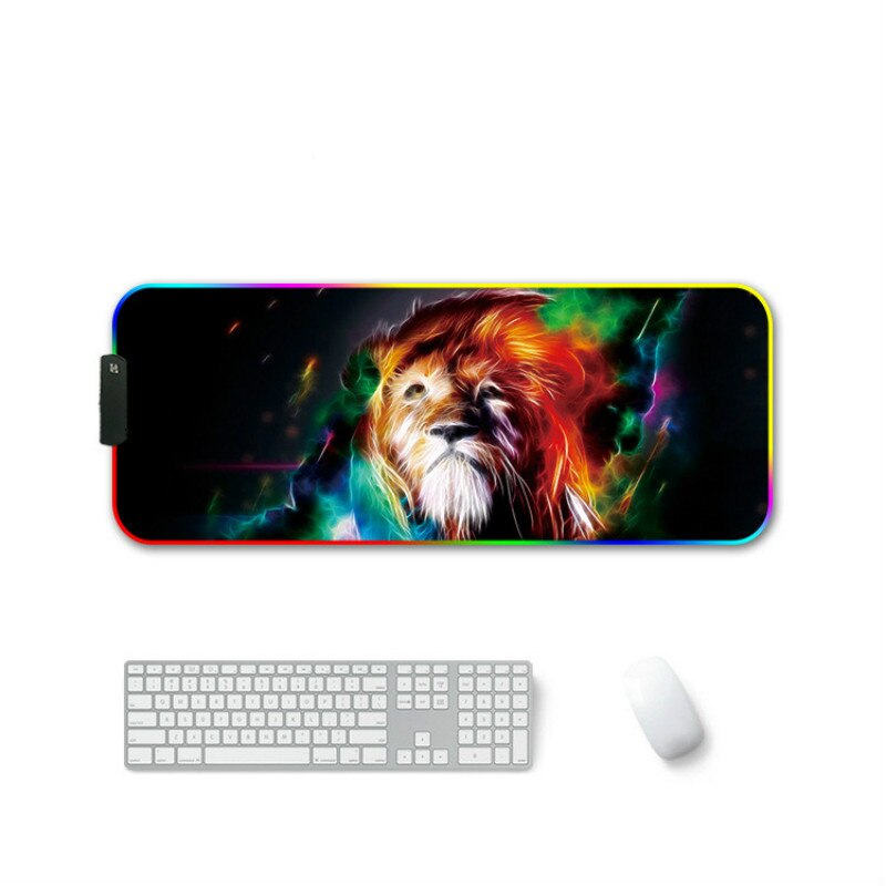 Rvb grand tapis de souris tapis de souris de jeu Gamer Led ordinateur tapis de souris grand tapis de souris avec rétro-éclairage tapis pour clavier tapis de bureau souris: 400x900x3mm14