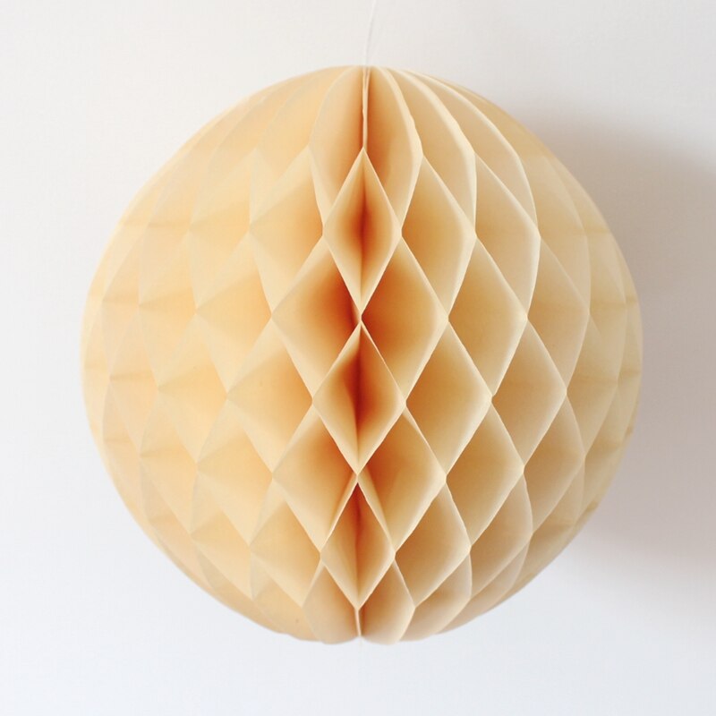 8 " (20cm) 17 farver honeycomb bolde papir lanterner bryllup husholdningsdekorationer supermarkeder shopping markeder udendørs dekoration: Beige