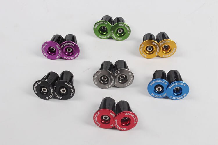 MEROCA-Tapones para manillar de bicicleta de montaña, accesorios para manillar de bicicleta de carretera, tapas expansibles, mango de aleación de aluminio, decoración de bicicletas en varios colores
