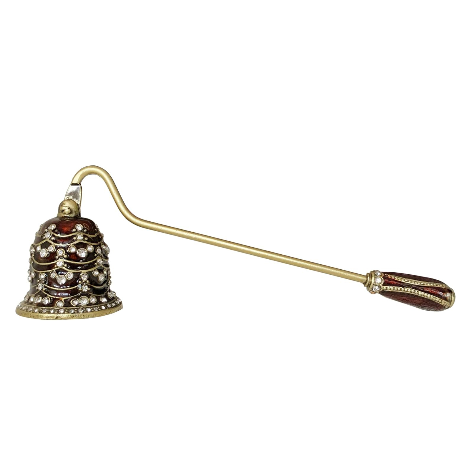 Vintage Flower Candle Snuffer Decorative Candle Extinguisher Flame Safely Long Handle Putting Out Fire Candle Extinguishing Tool: Light Grey