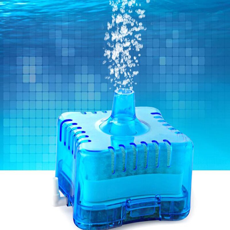 Blauwe waterfee mini aquariumfilter anti-luchtlift chloor biochemisch filter waterfee aquariumbevestiging