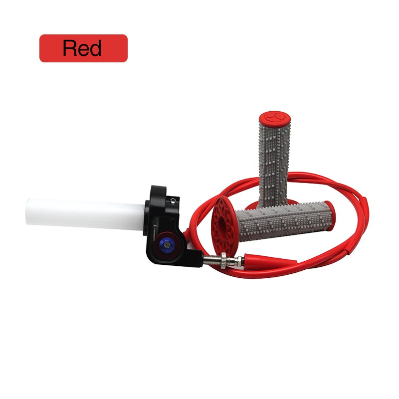 Alconstar-Motorfiets Gashendel Grip Quick Twist Gas Gaspedaal Regelen Met Gaskabel Fit Op 7/8 "22Mm Handvat bar Moto: Red