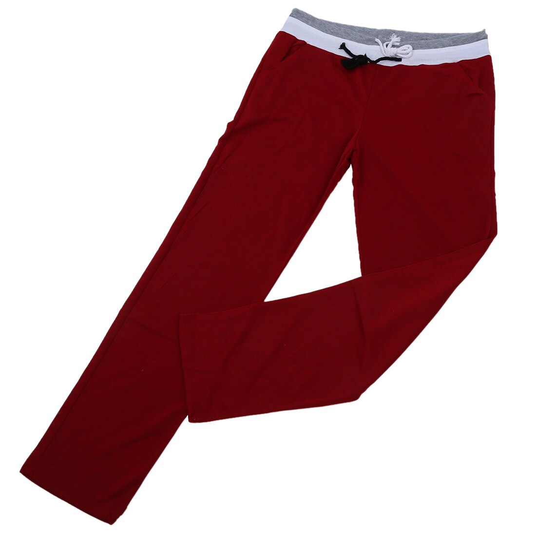 Men's Sport Sweat Pants Harem Training Dance Baggy Jogging Trousers Slacks(Red) - XXL