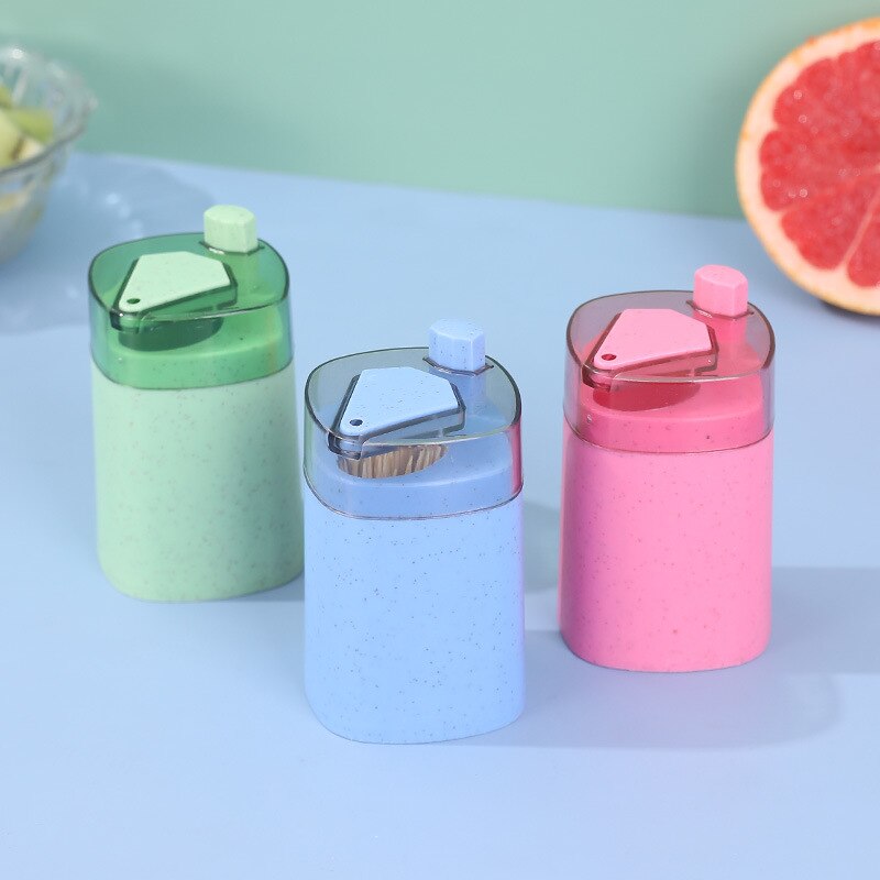 Toothpick Box Automatic Pop-up Home Living Room Pressed Toothpick Cartridge Can Portable Toothpick Cartridge