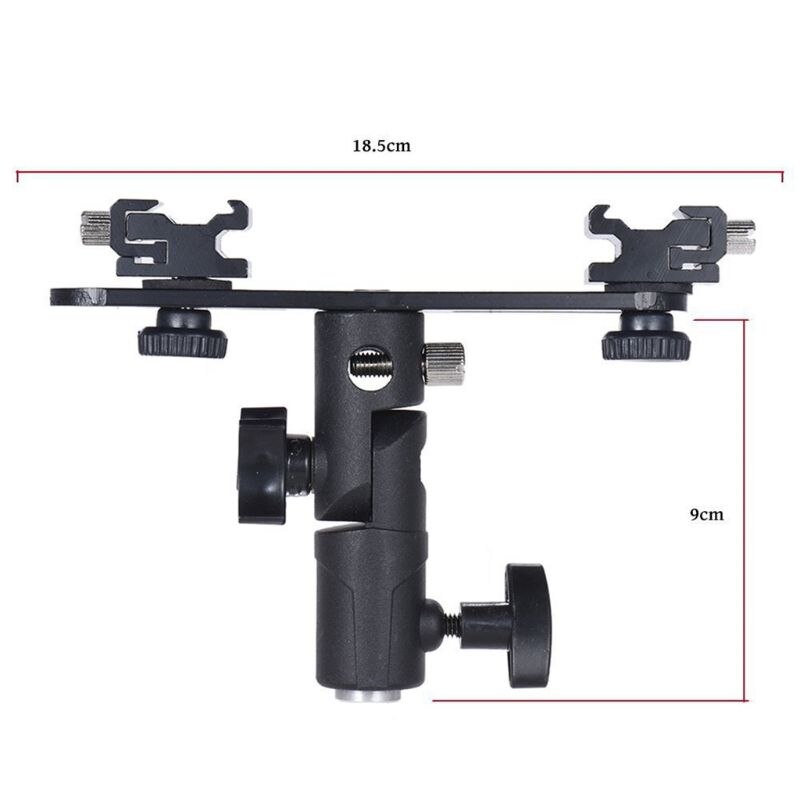 Double Shoe Flash Umbrella Holder Light Stand Speedlight Bracket Mount for Photo Video Photography DSLR Camera Accessories