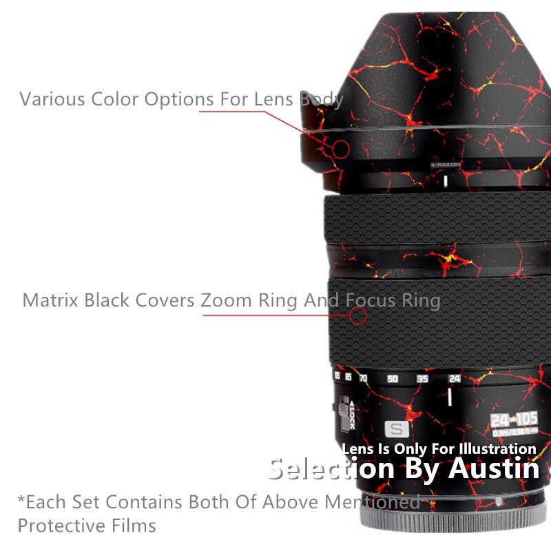 Anti-scratch Objektiv Haut Aufkleber Schutz Für Lumix 24-105 F4 MAKRO S Wrap Film Aufkleber Protector Tragen abdeckung