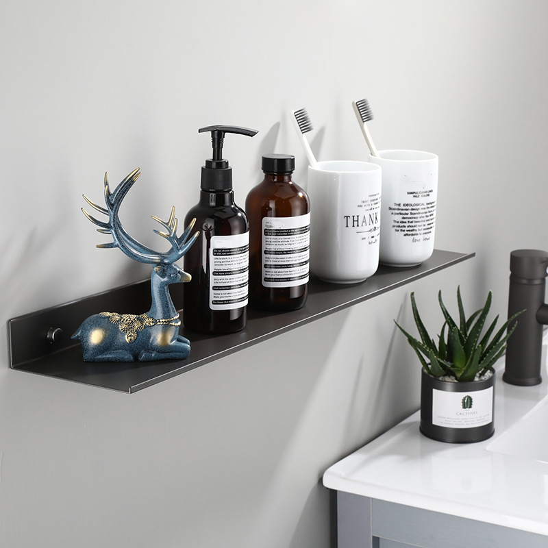 30/40/50cm Drijvende plank Muur Opslagplanken voor Woonkamer Badkamer Keuken Hangend gemonteerd Wit zwart Badkamerplank
