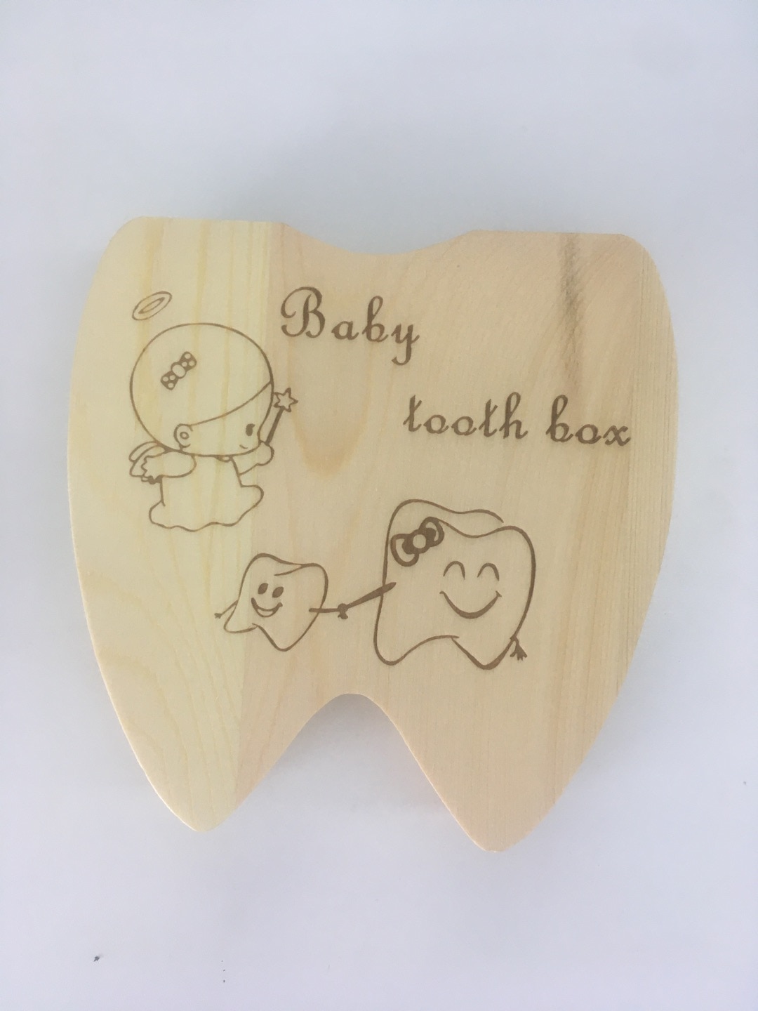 Tooth Storage Box for Kids Mini Multipurpose Tooth Holder Wooden Storage Case Simple Cute For Baby Teeth