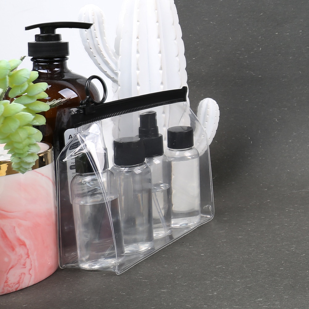 Delicate Travel Transparent Cosmetic Storage Bags Classic Texture Chic Waterproof Makeup Zipper Clutch Pouch