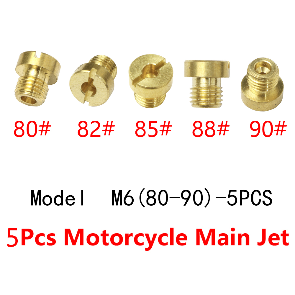 8 Stuks/5 Stuks Hoofdjet M6 6Mm #55-150 Voor Dellorto Carburateur Phnl/Phva/Phbh/Phbl/Phbl/Phvb/Phbg Carb Injector Nozzle: Ivoor