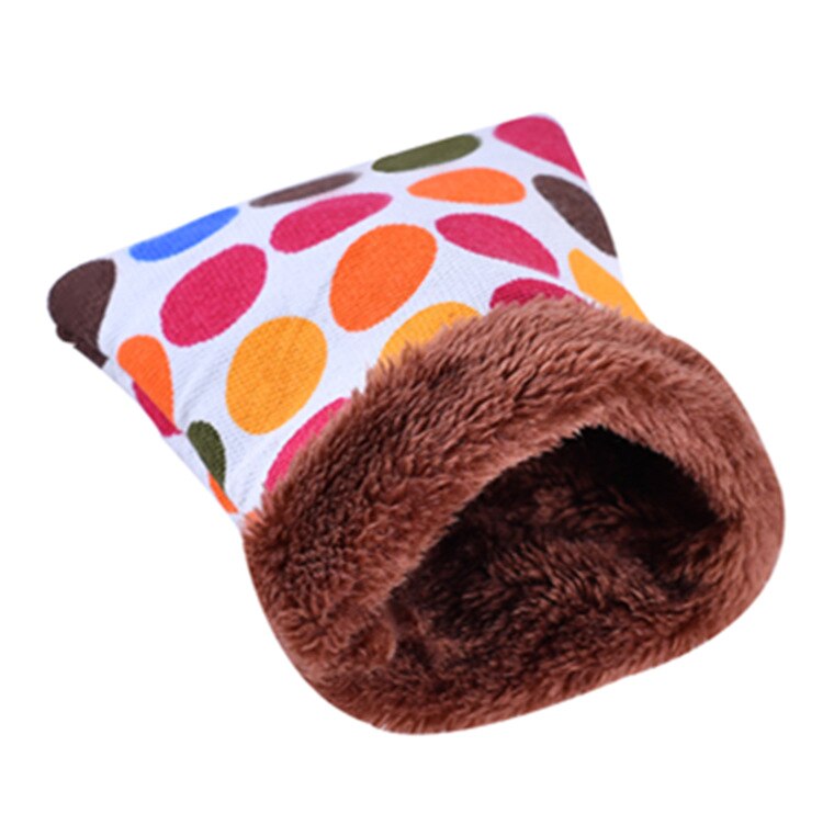 Casa de nido para hámster, cama cálida para animales pequeños, erizos de conejillos de indias de algodón de felpa suave, esterilla para ratas holandesas, accesorios para mascotas pequeñas: D