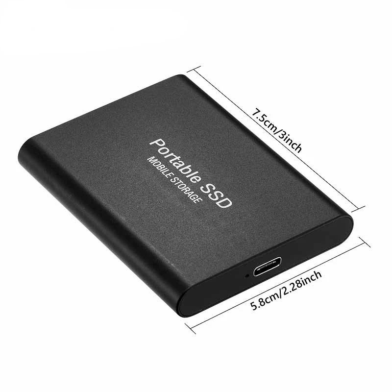 Tragbare externe SSD-Festplatte, 1 TB, USB 3.0-Schnittstelle, Hochgeschwindigkeits-Original-SSD-Solid-State-Festplatte für Laptop/Desktop-Speicher