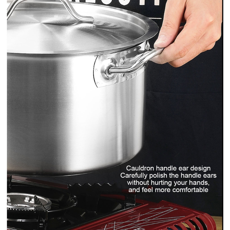 1.5/1.8L Rvs Bak Pan Met Cover Helper Handvat Keuken Pan Pot