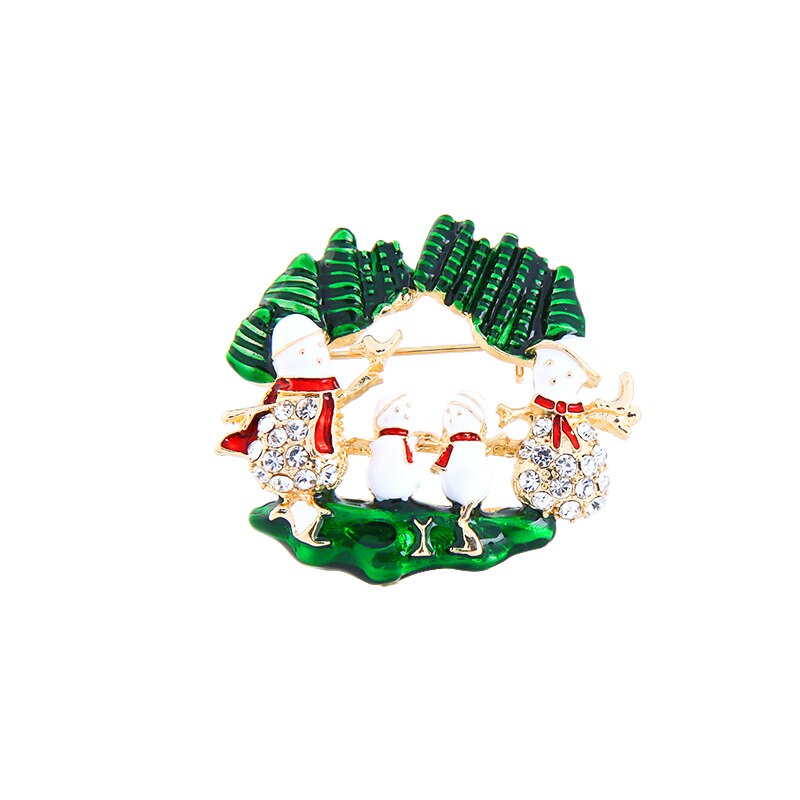 Etnische Kerst Broche Handgemaakte Crystal Multi-stijl Gelukkig Festivel Broche Voor Vrouwen Festival Dier Sieraden