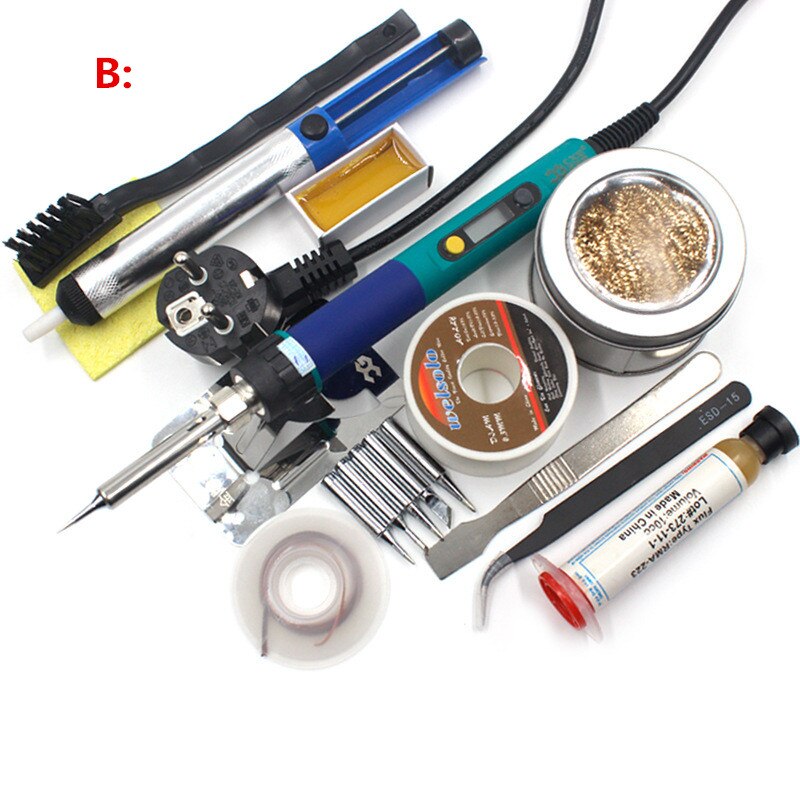 soldering station for LCD screen 936d Soldering machine LED display soldering iron temperature adjustable: Kit B / 110V