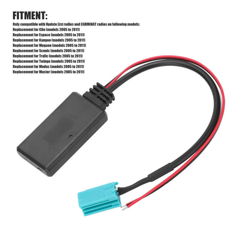 Attisfiera Câble Audio AUX Bluetooth Voiture Pour Renault Clio Espace Kangoo Etc.