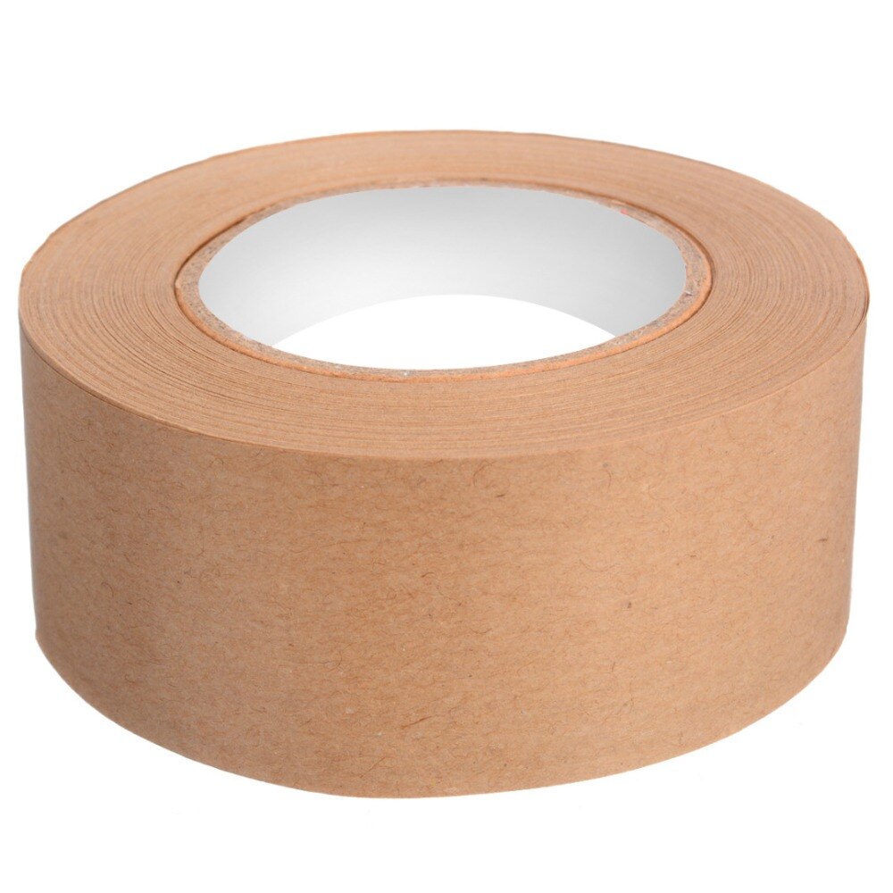 1 Roll 30m Gummed Kraft Paper Brown Masking Adhesive Tape for Picture Framing and Box Sealing Kraft Paper Tape Packaging Tools