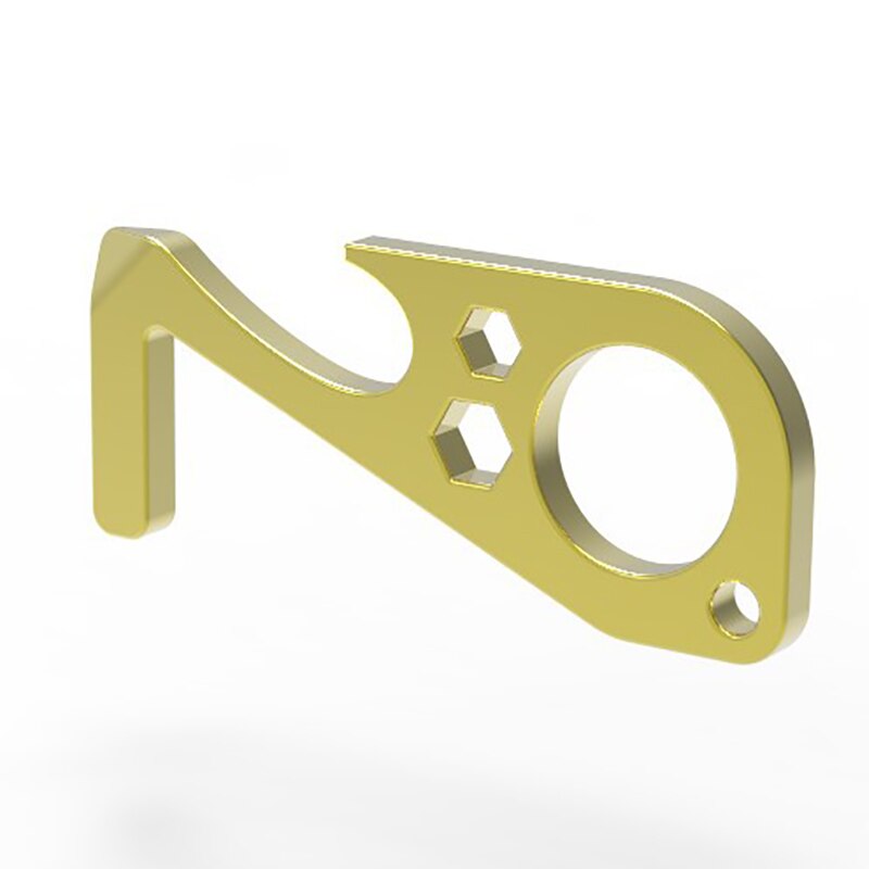 No-Touch Door Opener Cutting Box Brass Anti-contact Bottle Opener Elevator Button Contactless Safety Protection Door Handle Key