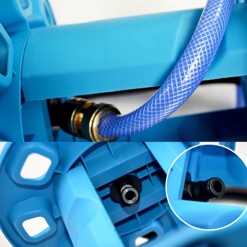 Portable Garden 25M Water Hose Reel Cart Storage Rack Holder Winding Waterpipe Bracket Shaking Tools 62KD