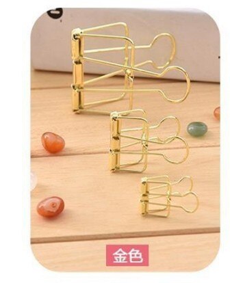 cute kawaii sequins metal office school binder clip set candy rose pink student paper document organizer clip stationery OT3355: 4