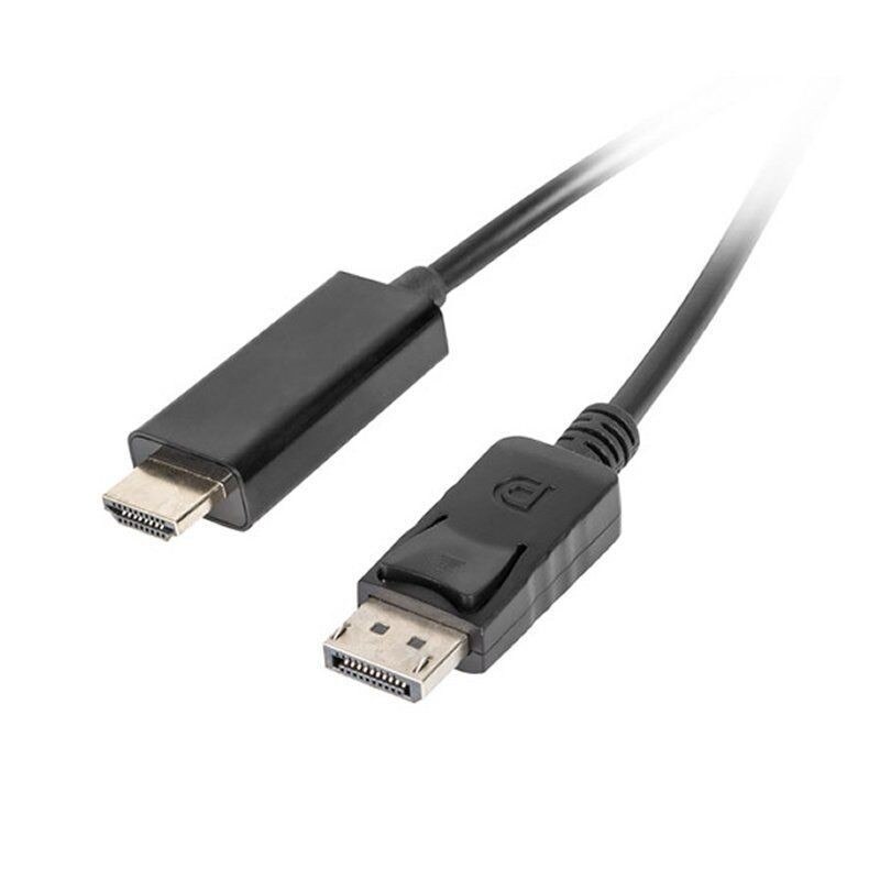 Cable displayport macho a hdmi macho lanberg ca-dphd-10cc-0018-bk - máxima resolución 1080p - 1.8 metros