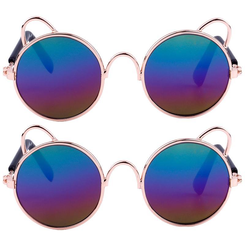 2 sztuk śmieszne okulary przeciwsłoneczne uroczy placki okulary przeciwsłoneczne klasyczne oczu nosić okulary Cosplay: kolorowy