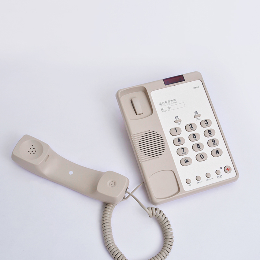 Desktop Corded Telephone, Wired Landline Phone for Home/Hotel/Office, Adjustable Volume, 2 Fast Dial Buttons, Handsfree Call