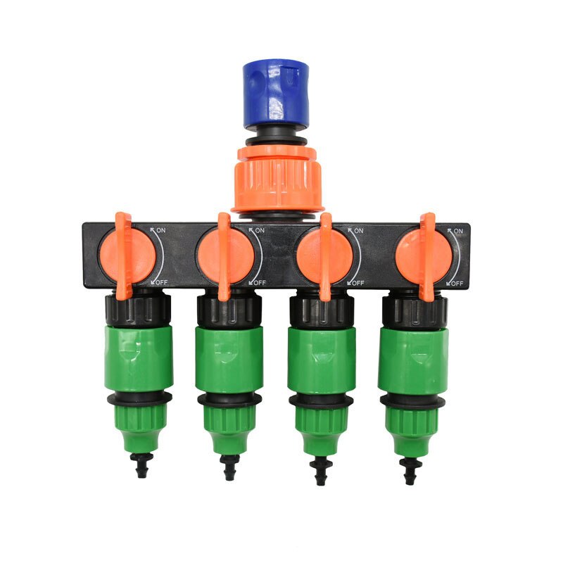 1/4 3/8" Garden Tap water pipe 4 way splitter Hose Splitter 4/7 or 8/11 Hose Fittings Pipe Connector Irrigation 1Set