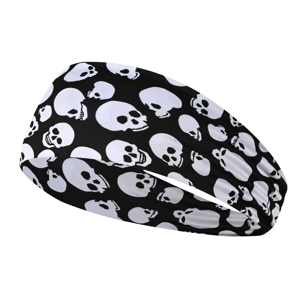 Zweetbandjes Workout Sport Hoofdbanden Voor Mannen Camo Headwraps Zweet Absorberende Haarband Breed Basketbal Voetbal Fietsen Hardlopen Yoga: Sky Blue