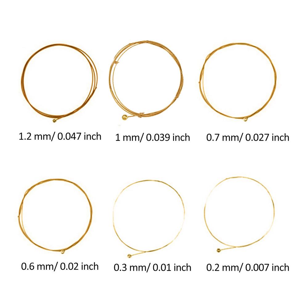 Latão e aço Guitar Strings Set, guitarra acústica Folk, bronze de fósforo, acessórios para instrumentos musicais, 6pcs: YELLOW