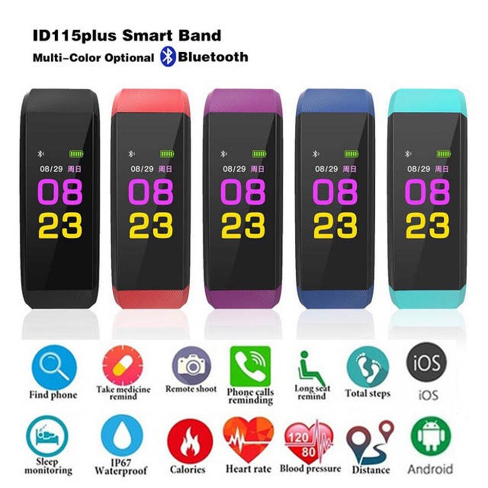 Oloey Health Bracelet Heart Rate/Blood Pressure/Pedometer Smart Band Fitness Tracker Wristband Mi Band 3 fit bit Smart Watch Men