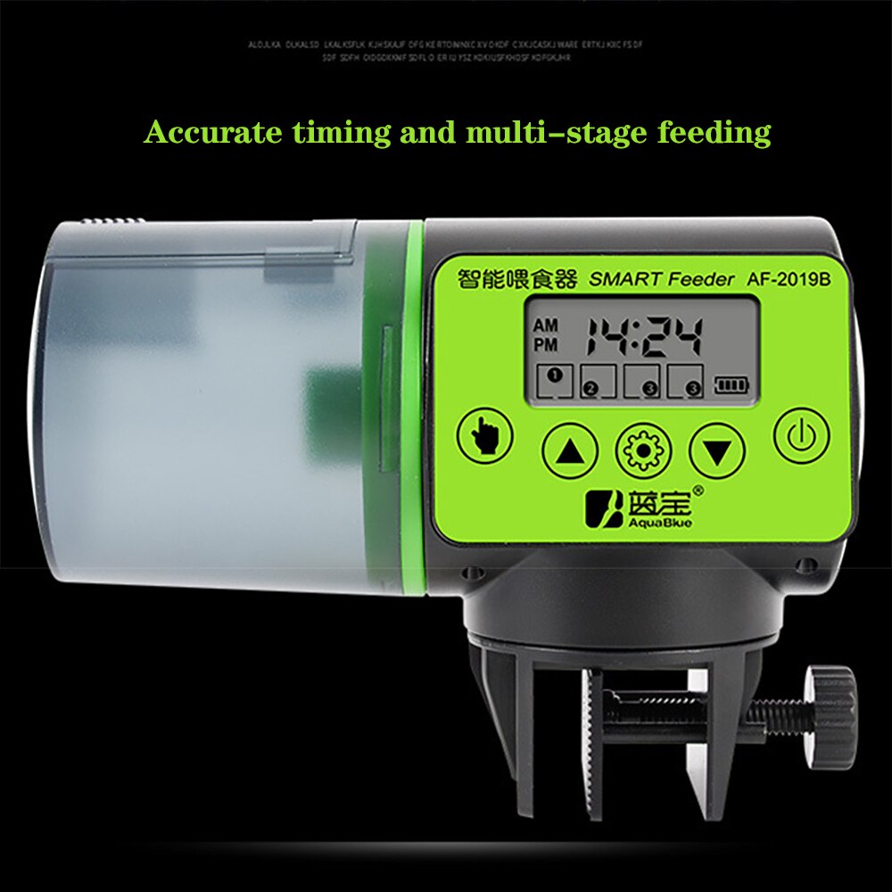 Automatische Aquarium Fish Feeder Tank Pond Eten Feeder Auto Voeden Met Lcd