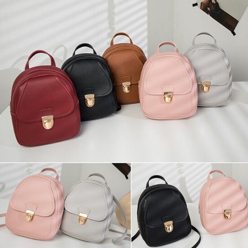 Korean Style Girls' Backpack Multi-Function Small Back Pack Women Shoulder Hand Bags Female Bagpack School Bag Pack