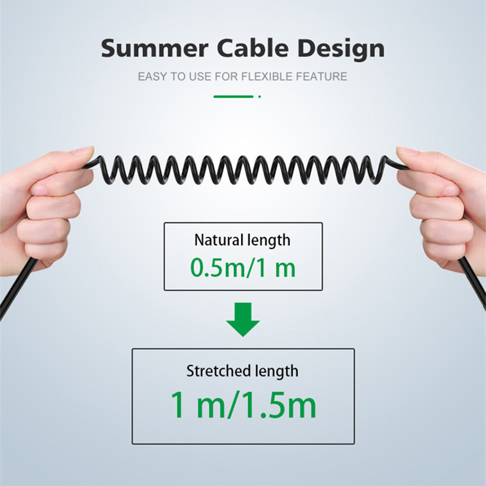 USB C naar 3,5 mm Jack Auto Lente Intrekbare Audiokabel AUX Audiokabel Adapter Voor iPhone 15 Headset Luidspreker Type-C Converter