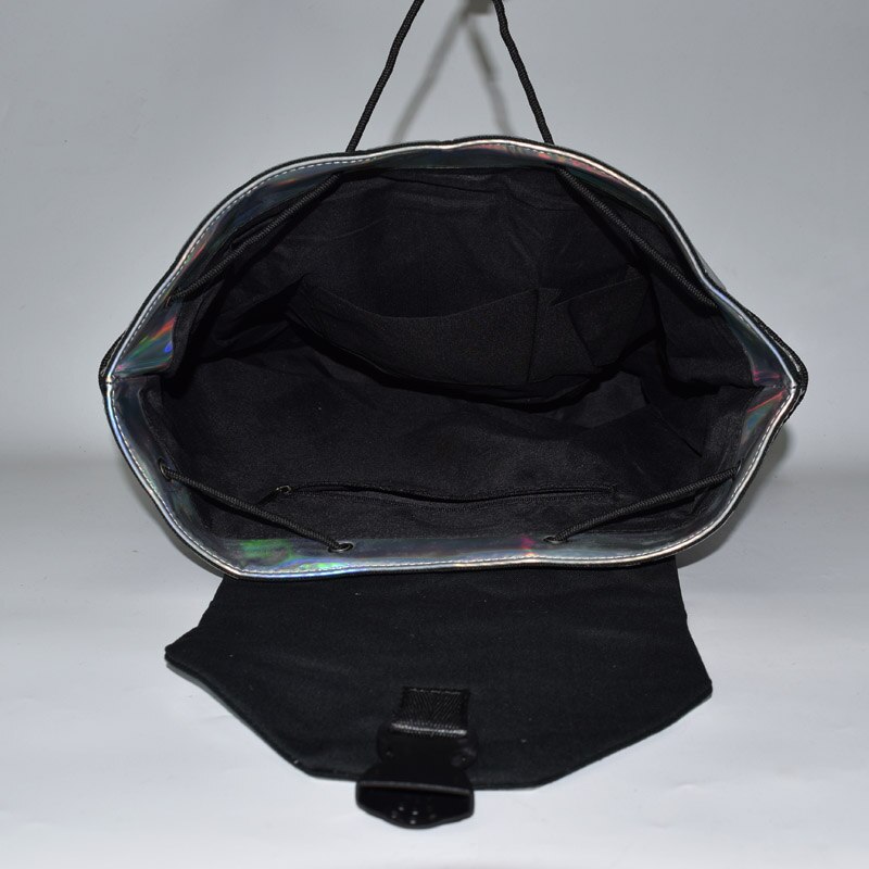 Women Drawstring Backpack Geometric Female Backpacks For Teenage Girls Bagpack Holographic Ladies bao School Bag Sac