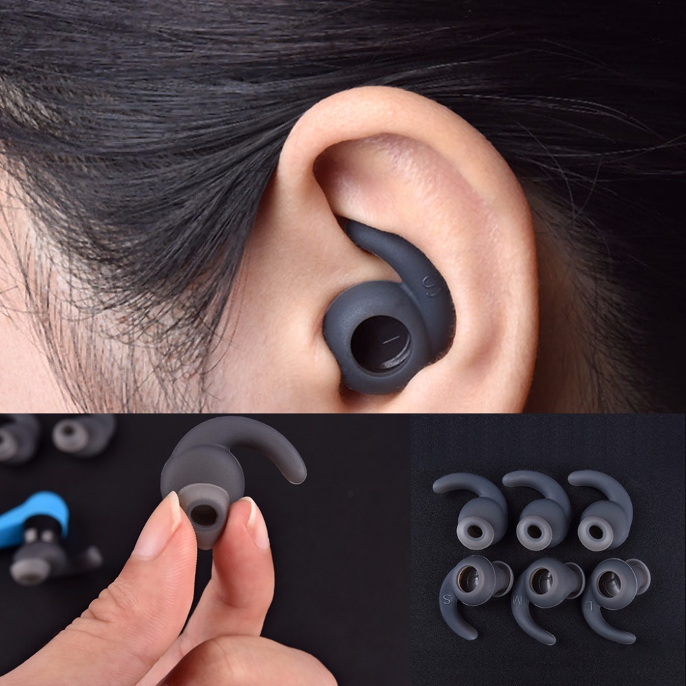 3 Paar Siliconen Oordopjes Cover Zachte Oorhaak Voor Sport Headset Sml