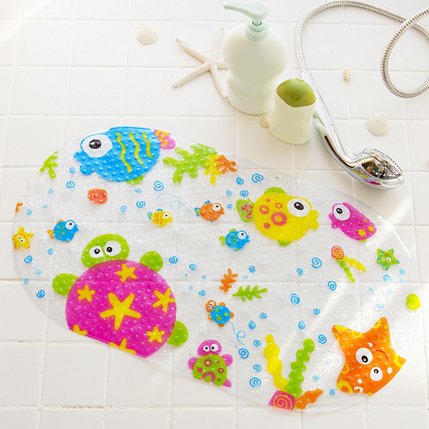 Leuke Cartoon Patroon Badkamer Antislipmatten Bad Anti-slip Mat met Zuignappen voor Badkamer Kids Douche bad Non-slip Mat