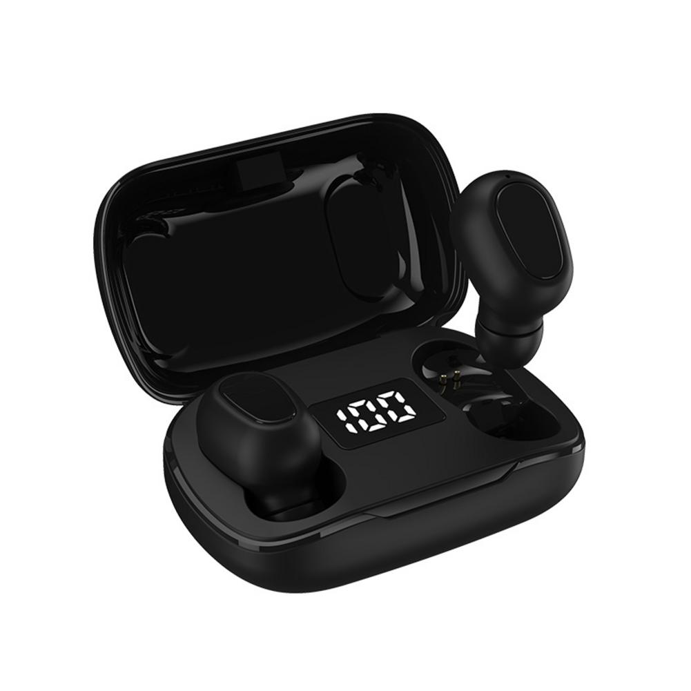 L21 Pro TWS Bluetooth 5.0 Earphones Wireless IPX7 Waterproof Headphones HIFI Sounds Handsfree Earbuds Stereo Gaming Earpiece: Black