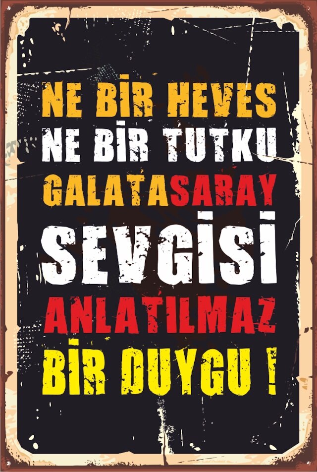 Galatasaray Retro Vintage Houten Poster 326059690