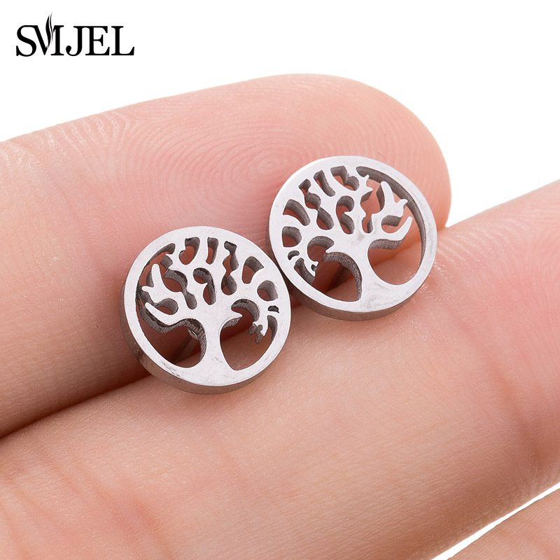 Orecchini bohéaspetto con fiore ottavino vita di albero per le donne 2024 gioielli in acciaio inossidabile di moda cactus Noce di cocco pianta orecchino