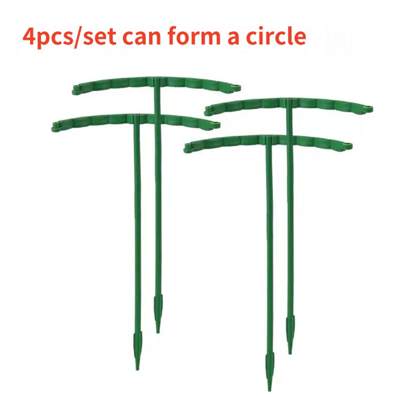 1/4/8/16 Plastic Plant Support Pile Stand Plant Support Pile for Flowers Greenhouses Arrangement Fixing Rod Holder Garden Tools: Orange