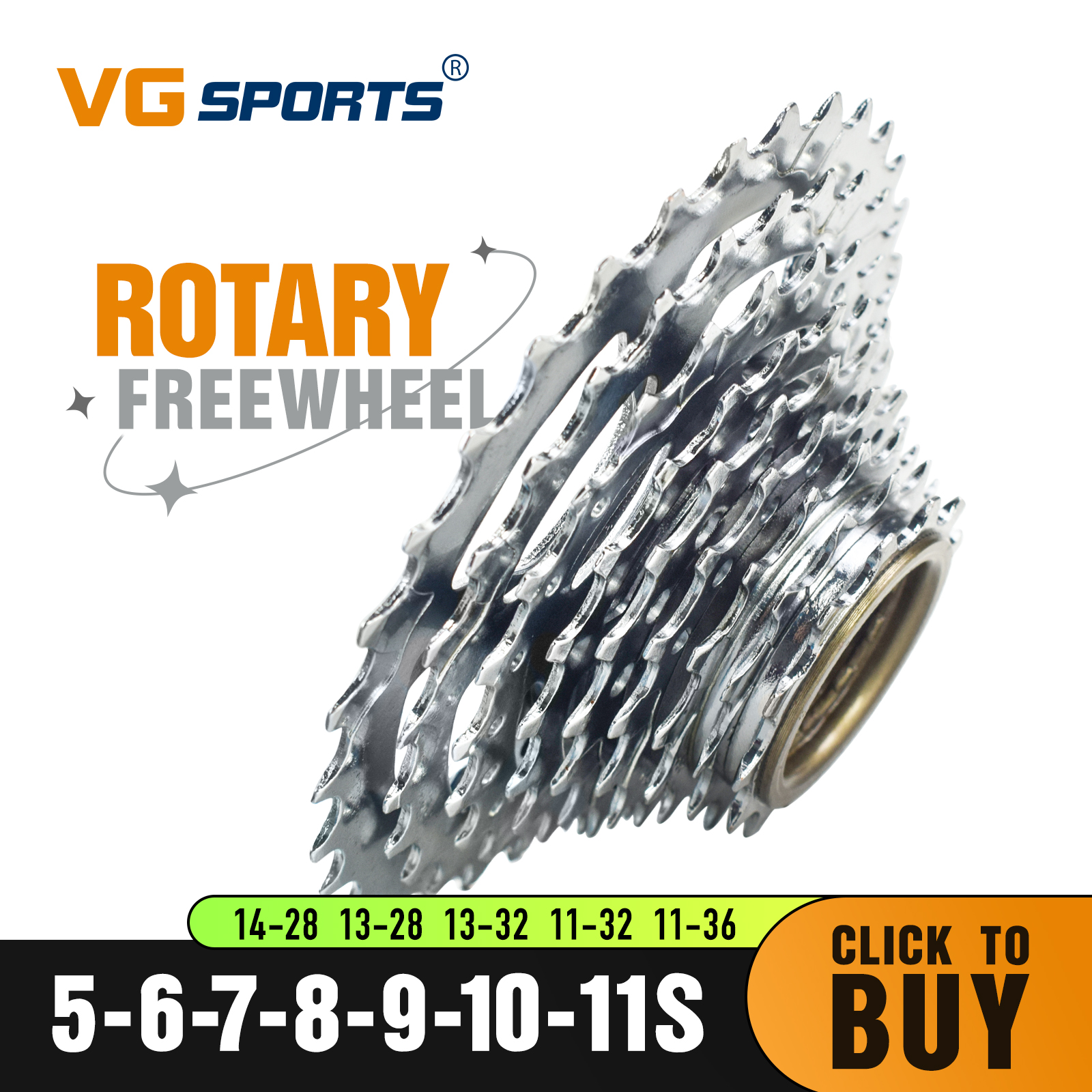VG Sportfiets Tandwiel 5/6/7/8/9/10/11 Speed Draad Vrijloop 14-28T 13-28/32T 11-32/36T Tandwielen Compatibel met roterende Hub