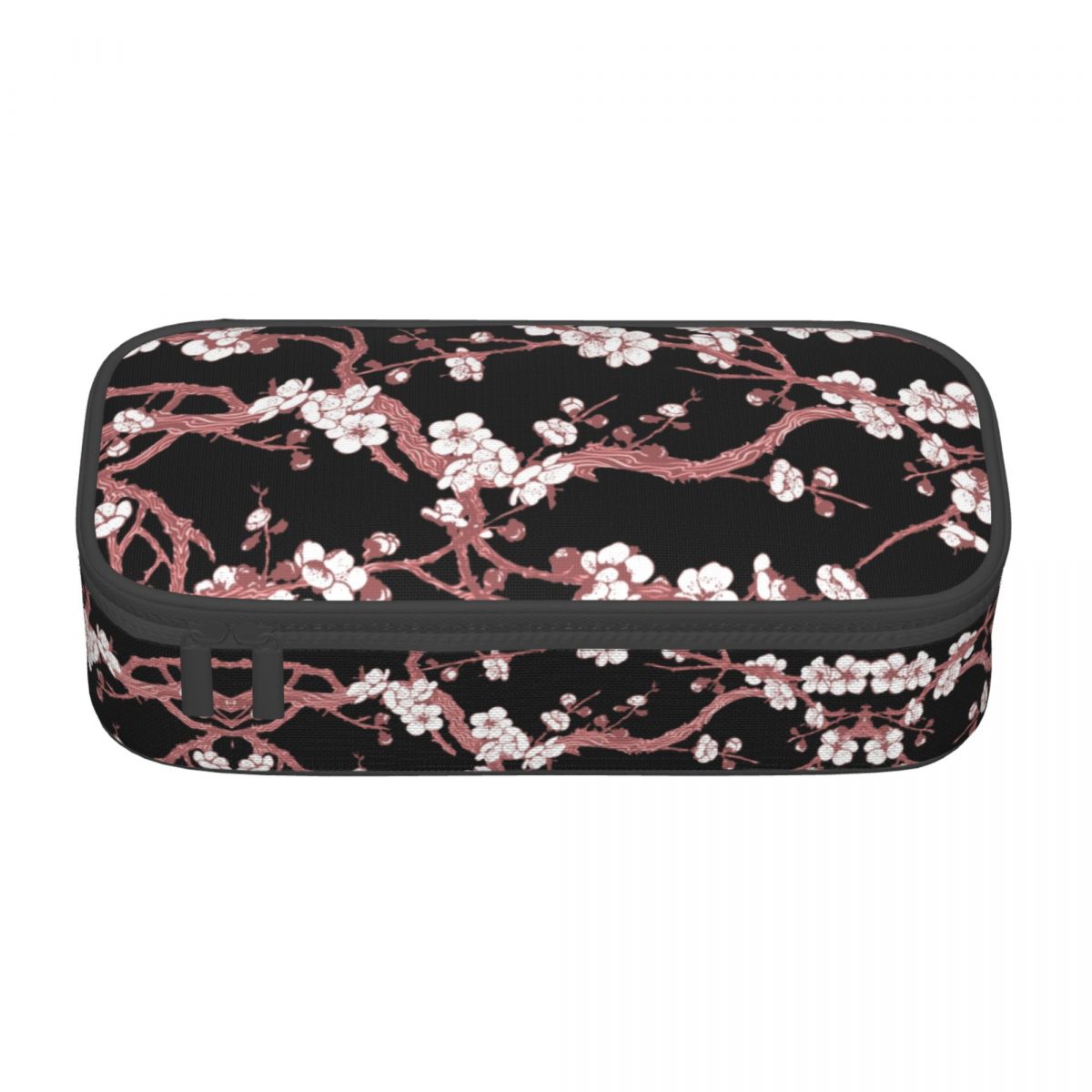 Custom Kawaii Pink Floral Cherry Blossom Pencil Case for Girls Boys Large Capacity Japanese Sakura Flower Pencil Box Stationery: Clear