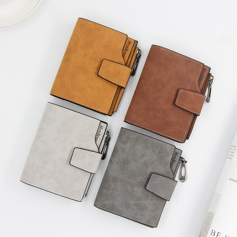 Leather Women Wallet Hasp Small and Slim Coin Pocket Purse Women Wallets Cards Holders Luxury Brand Wallets Purse