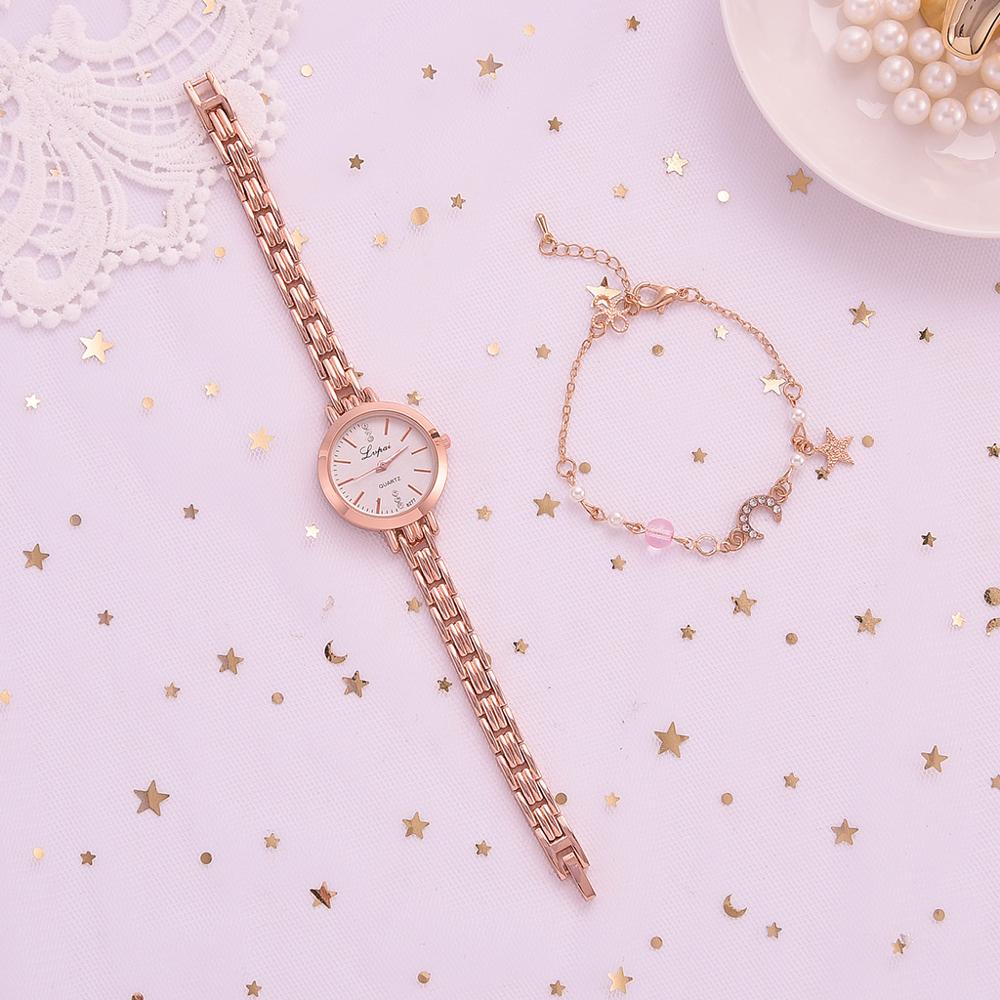 Luxe Set Vrouwen Armband Horloges Vrouwen Jurk Dames Polshorloge Luxe Rose Goud Quartz Horloge Set Dropshiping