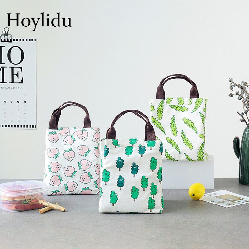 Portable Insulated Lunch Box Portable Cooler Lunch Bag Dinner Container School Food Storage Picnic Trip Cartoon Kids Women